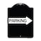 Signmission Parking With Right Arrow Heavy-Gauge Aluminum Architectural Sign, 24" x 18", BW-1824-24371 A-DES-BW-1824-24371 - alternate 1
